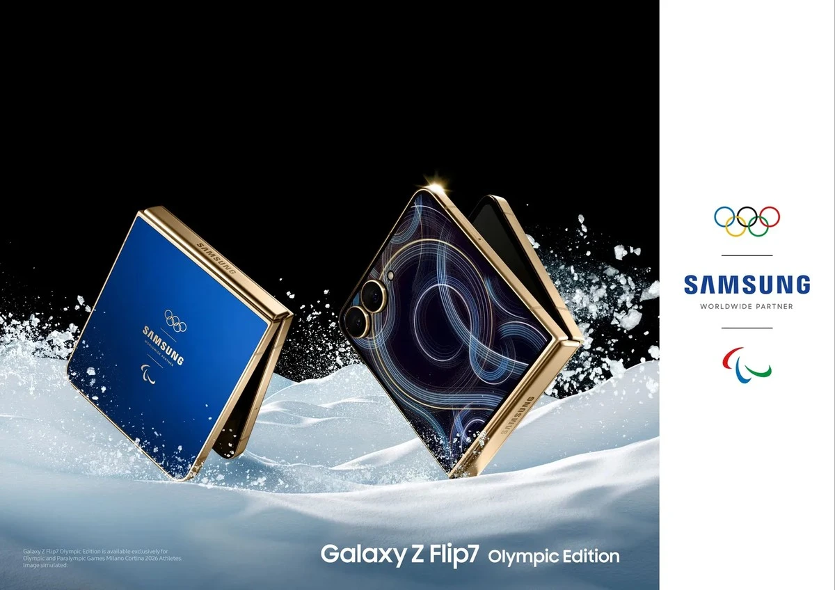 Samsung lanza un Galaxy Z Flip 7 edición olímpica: un guiño a las pistas de hielo y el oro